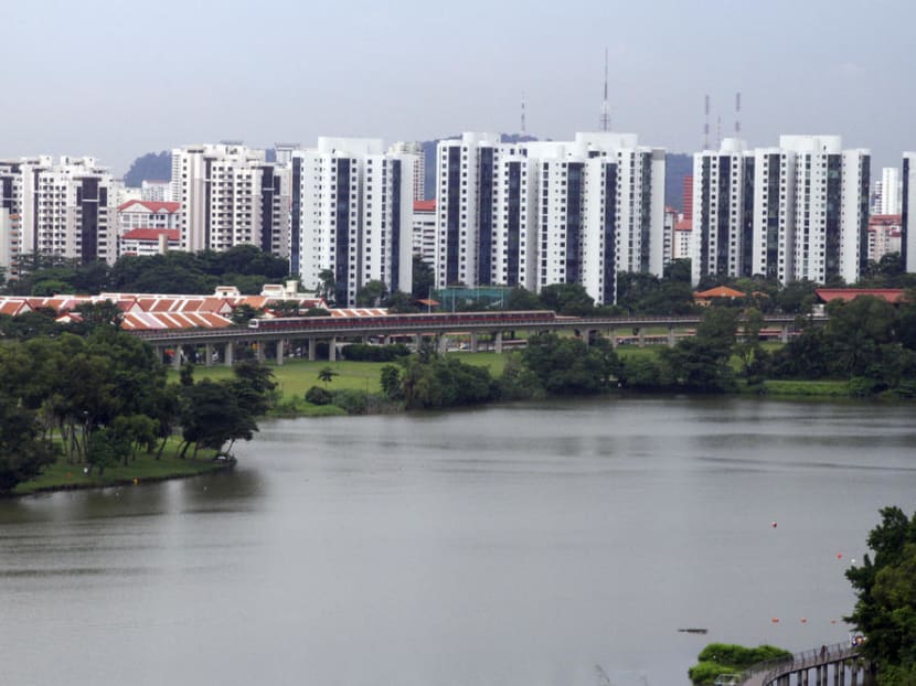 An aerial View of Lakeside / Jurong West housing estate from Chinese Garden.