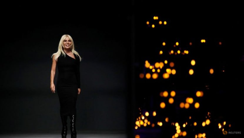 Cherckerboard reigns on Versace catwalk at Milan Fashion Week