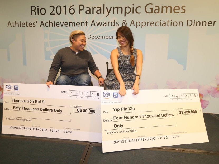 Yip Pin Xiu, Theresa Goh bank S$450k for Paralympic feats