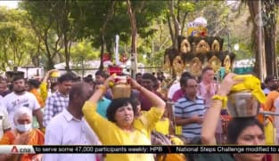Thaipusam back in full swing in Singapore with more than 13,000 participants | Video