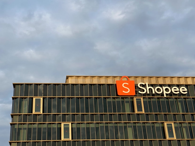 The building housing the office of e-commerce platform Shopee in Singapore on Feb 16, 2020.