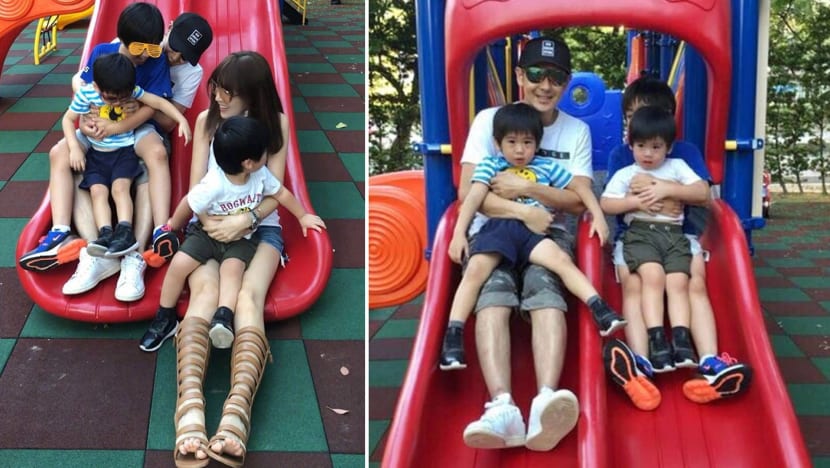 Jimmy Lin’s son, Kimi, is almost as tall as his father
