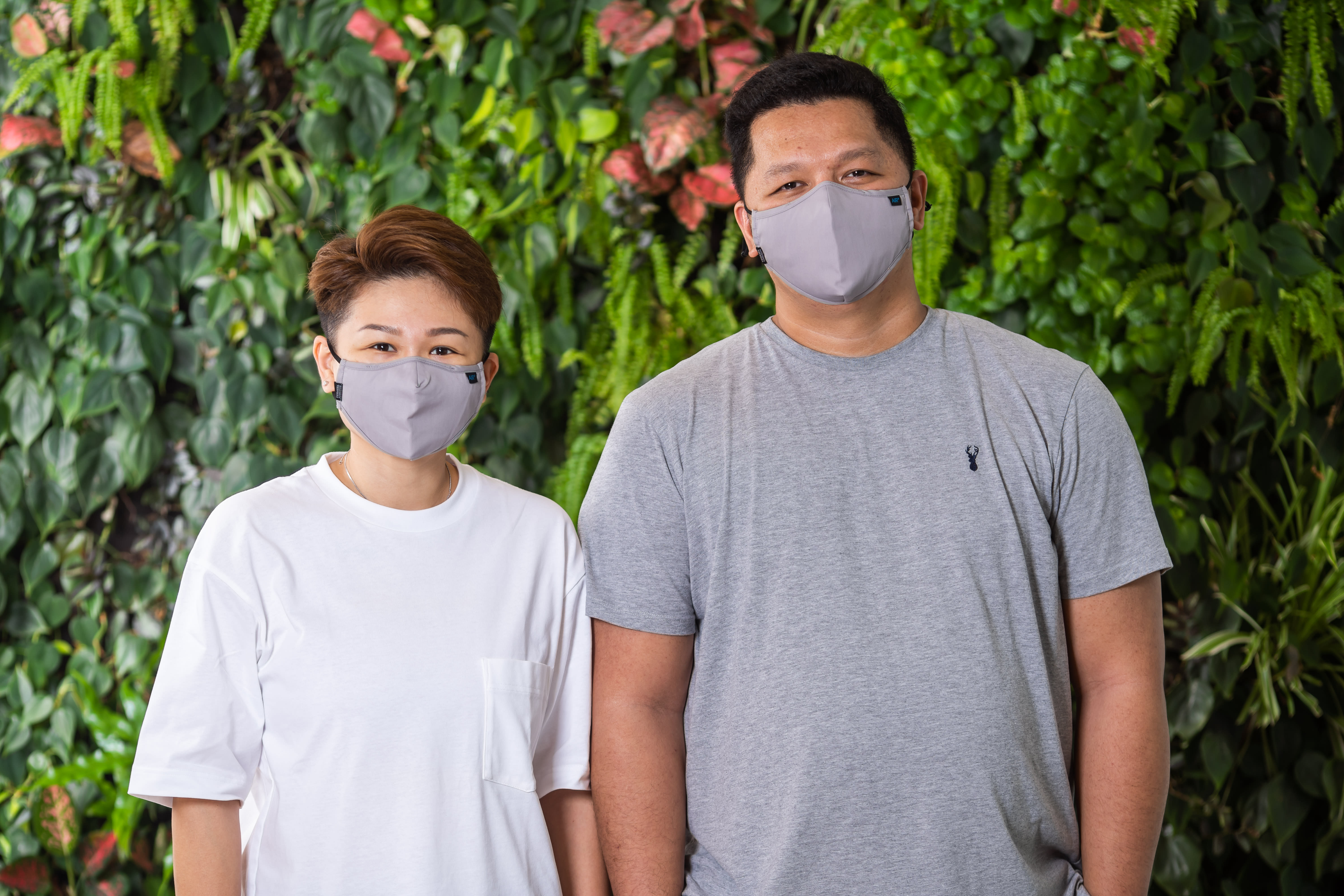 A new range of protective face masks are available in medium (left) and large (right) sizes.