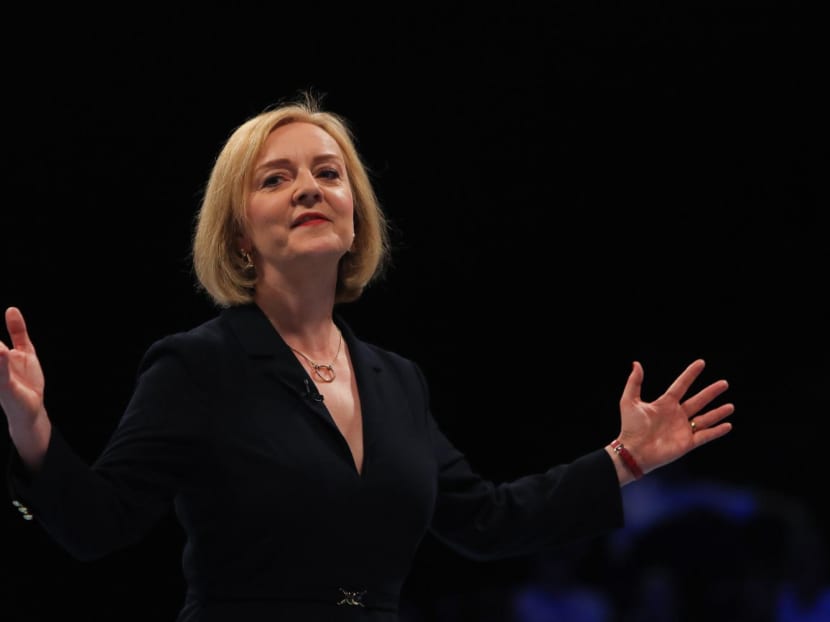 Ms Liz Truss reacts as she answers questions while taking part in a Conservative Party Hustings event in Birmingham, on Aug 23, 2022.