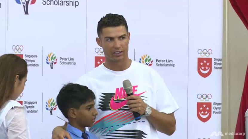 Juventus football star Cristiano Ronaldo visits Yumin Primary School Juventus football star Cristiano Ronaldo visits Yumin Primary School