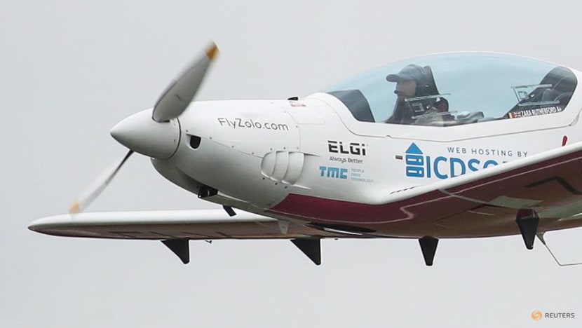 Teenager takes to the skies on round-the-world record bid ...