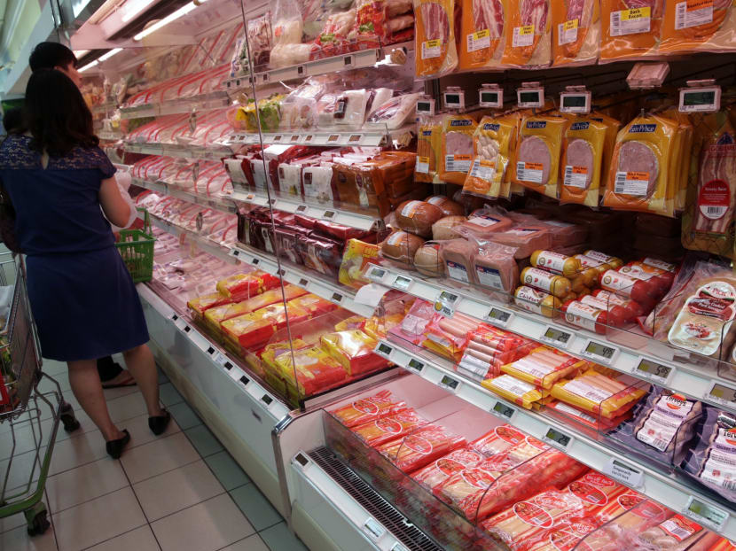 Processed meat at NTUC Fairprice. TODAY file photo