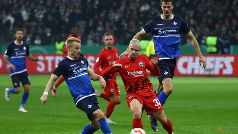 Kolo Muani double helps Frankfurt beat Darmstadt 4-2 in German Cup Kolo Muani double helps Frankfurt beat Darmstadt 4-2 in German Cup