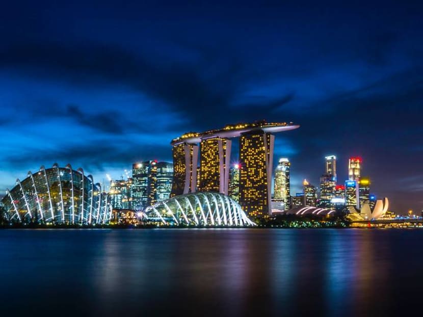Singapore landmarks turn blue to raise awareness of mental health during COVID-19 Singapore landmarks turn blue to raise awareness of mental health during COVID-19
