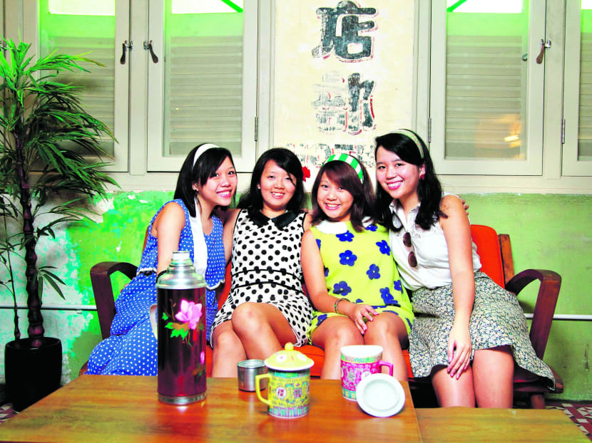 The team behind Avenue 1960s (from left) Ms Karen Koh, Ms Tan Huay Peng, Ms Candy Tan and 
Ms Phang Su Hui. 
Photo:  Dallas Wong