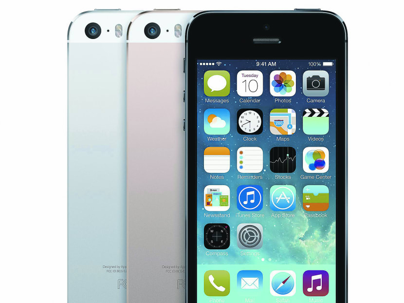 The current iPhone 5s has a 4-inch screen. Rivals including Samsung Electronics and HTC have released smartphones 
with displays as large as 5.7 inches. Photo: Apple