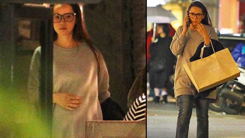 Pregnant Annie Yi seen out and about