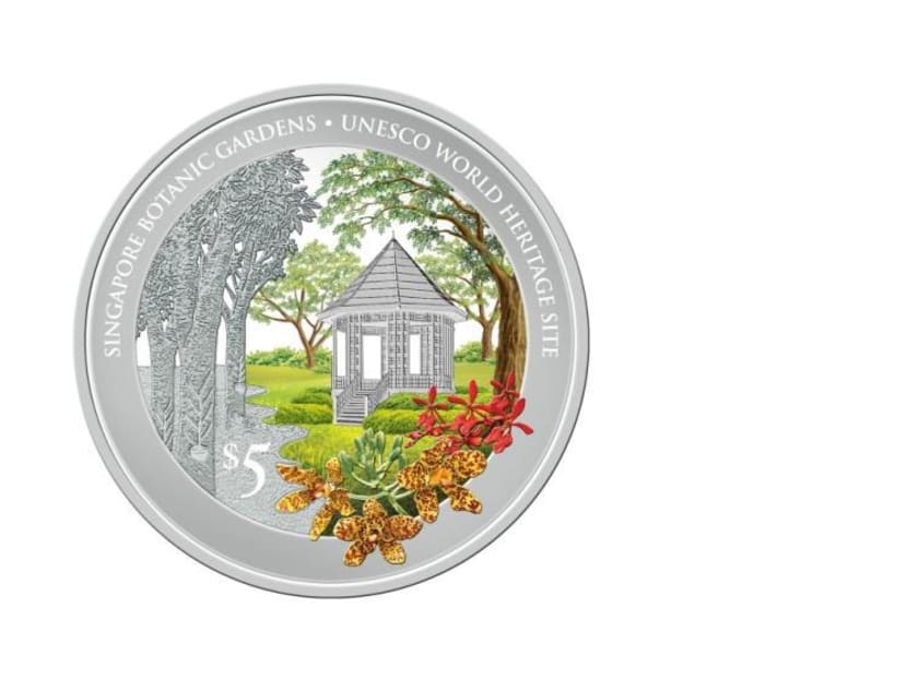 The Singapore Botanic Gardens UNESCO World Heritage Site Commemorative Coin. Photo: Monetary Authority of Singapore
