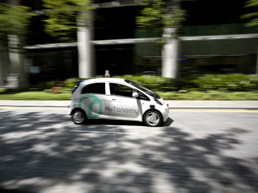 A nuTonomy self driving car travels during a demonstration session on Sept 23, 2016. TODAY file photo