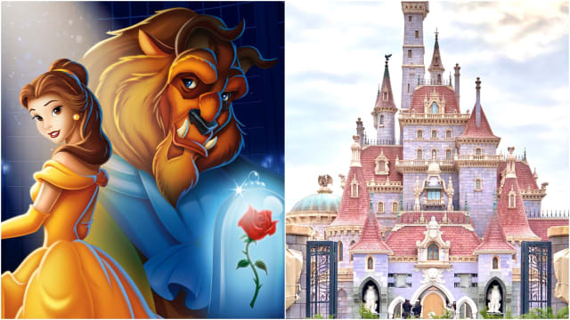 全球首个《美女与野兽》园区　东京迪士尼梦幻粉红色城堡落成