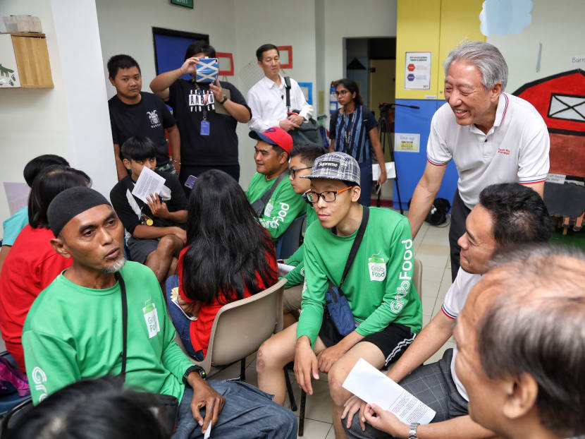 Food-delivery riders with Pasir Ris-Punggol GRC Member of Parliament Teo Chee Hean at his meet-the-people session on Nov 8, 2019. Food-delivery riders with Pasir Ris-Punggol GRC Member of Parliament Teo Chee Hean at his meet-the-people session on Nov 8, 2019.