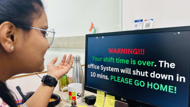 “记得准时下班！”印度公司电脑设软件 提醒员工平衡工作生活