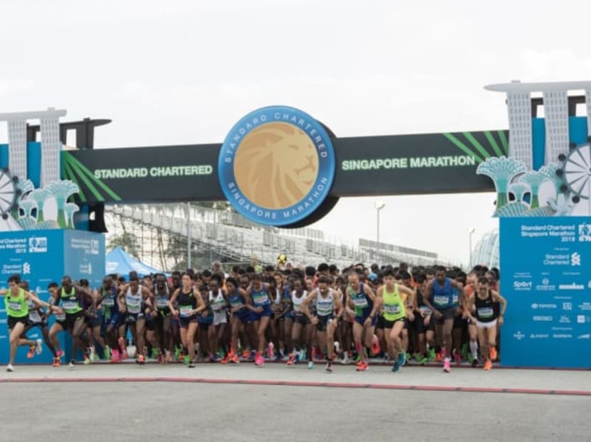 The start of the 2019 Standard Chartered Singapore Marathon.