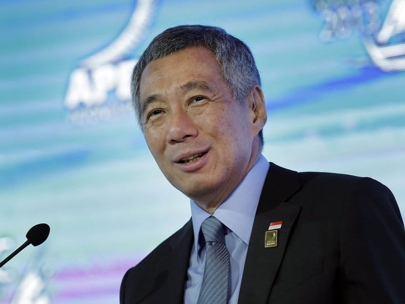 Singapore Prime Minister Lee Hsien Loong at APEC CEO Summit in Bali. Photo: AP
