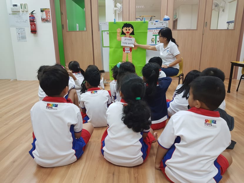Ms Lin Xiaoling, deputy director of advocacy and research department at Singapore Children’s Society, said that just as you would teach your child about “head”, “leg” or “hand”, the same standard should apply when it comes to the genitals. Ms Lin Xiaoling, deputy director of advocacy and research department at Singapore Children’s Society, said that just as you would teach your child about “head”, “leg” or “hand”, the same standard should apply when it comes to the genitals.