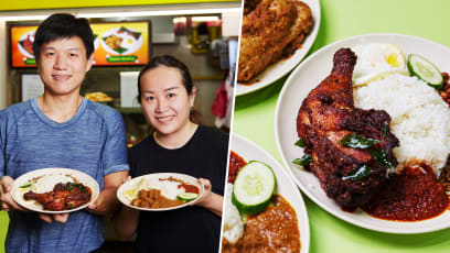 Good Value $5.50 Malaysian-Style Nasi Lemak With Fried Chicken Leg At Amoy St Food Centre