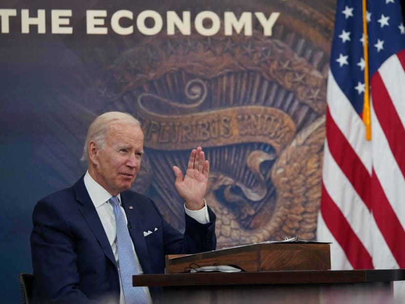 US President Joe Biden meets with CEOs about the economy in the South Court Auditorium of the Eisenhower Executive Office Building in Washington, DC on July 28, 2022. US President Joe Biden meets with CEOs about the economy in the South Court Auditorium of the Eisenhower Executive Office Building in Washington, DC on July 28, 2022.