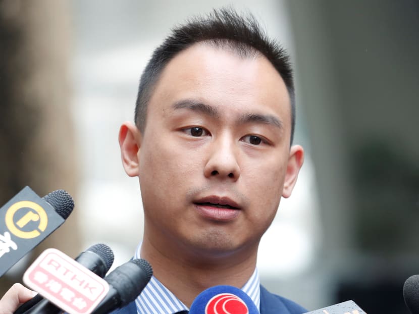 Kenneth She, Uber's General Manager in Hong Kong, speaks to journalists after five Uber drivers were found guilty of illegally using their vehicles for commercial purpose, in Hong Kong, China March 10, 2017. Photo: Reuters