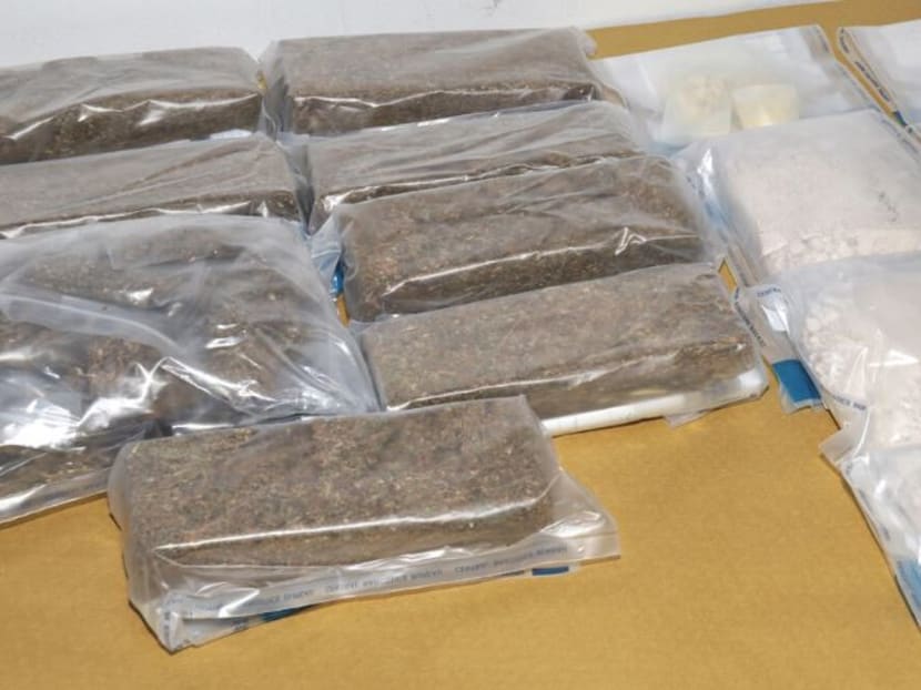 Some of the controlled drugs seized in a CNB operation on July 28, 2022.