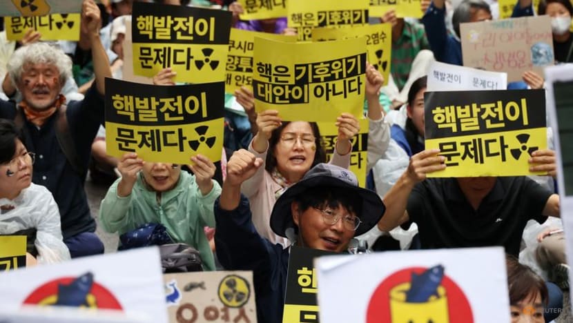 South Korean activists protest against Fukushima water discharge