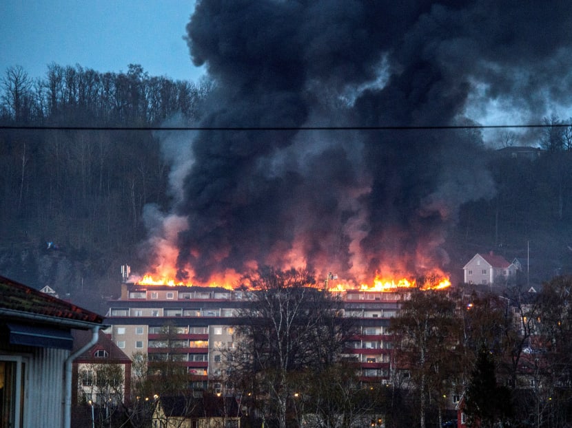Swedish apartment building fire forces evacuation of 150