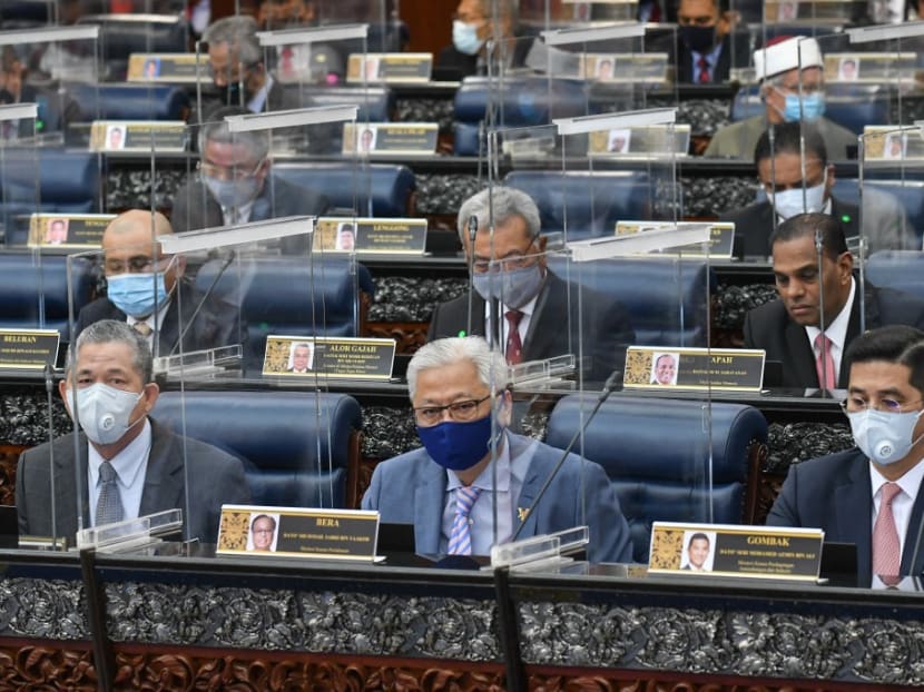 Malaysia's Minister of International Trade and Industry Mohamed Azmin Ali (front right) and Minister of Defence Ismail Sabri Yaakob (front centre) attending a parliament session in Kuala Lumpur on Nov 2, 2020. Malaysia's Minister of International Trade and Industry Mohamed Azmin Ali (front right) and Minister of Defence Ismail Sabri Yaakob (front centre) attending a parliament session in Kuala Lumpur on Nov 2, 2020.