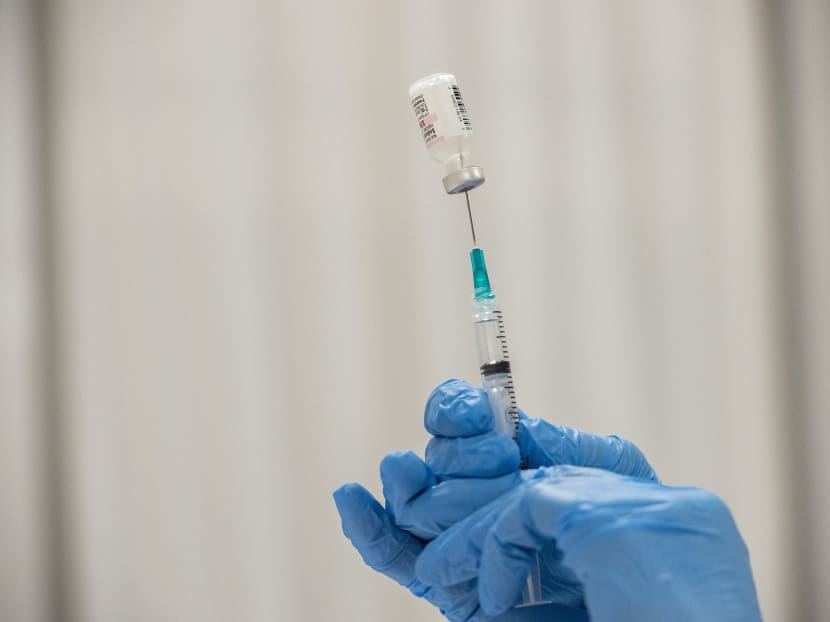 A pharmacist fills syringes with the coronavirus vaccine for the incoming public at the UMass Memorial Health Care Covid-19 Vaccination Center in the Mercantile Center in Worcester, Massachusetts, US on April 22, 2021.