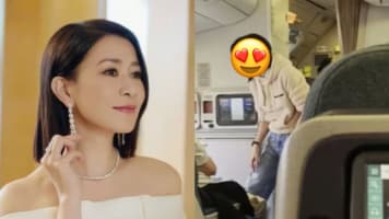 A Barefaced Charmaine Sheh, 48, Looks Amazing On Flight