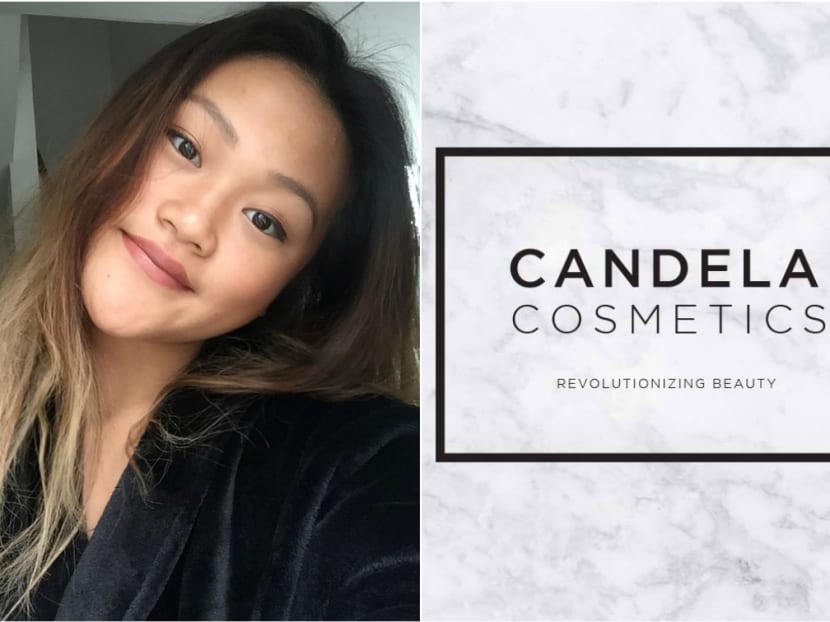 Teen entrepreneur Erin Alessandra (left) runs beauty label Candela Cosmetics. Photos: Candela Cosmetics' Facebook page