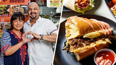 Egyptian Chef & Singaporean Wife Sell Fusion Roti John & Kebab At Hawker Stall In Chomp Chomp