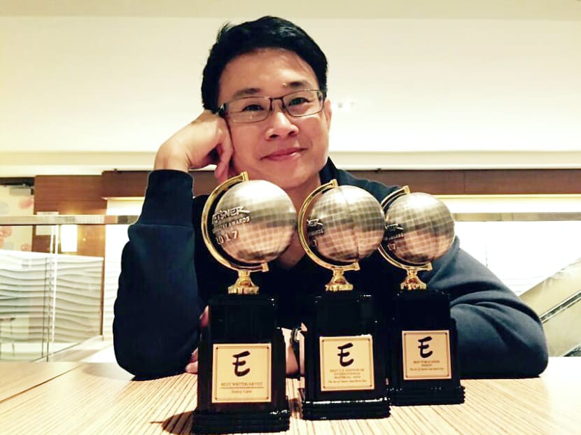Sonny Liew picked up three Eisner Awards — the Oscars of the comics industry  — for his graphic novel, The Art of Charlie Chan Hock Chye, on Saturday. Photo: Chan Shiuan