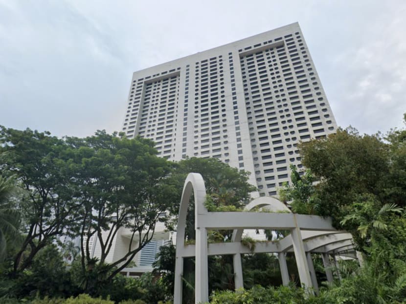 Agatha Maghesh Eyamalai allegedly booked another hotel room at the Ritz-Carlton Millenia Singapore hotel (pictured) in September 2020, so that she could be with her fiance Nigel Skea.