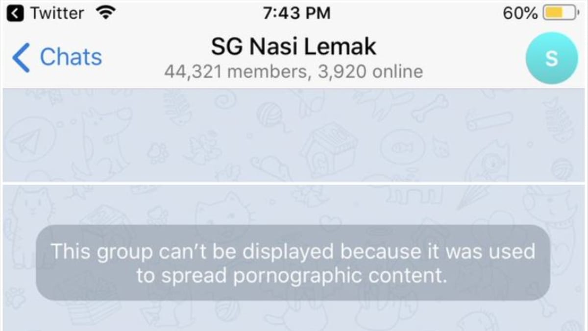 Admin grup chat Telegram SG Nasi Lemak bertema seks dipenjara dan didenda, memiliki 8.000 gambar cabul