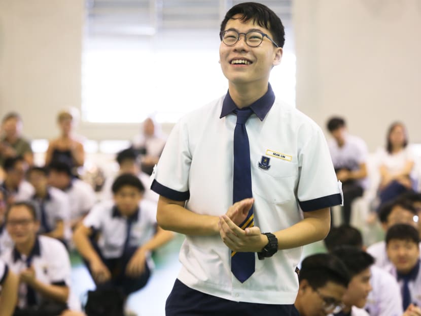 Student Sean Lim (pictured) suffers from a chronic digestive disease, which forced him to take two years of leave from school, but he still managed to complete his O-Levels and found time to volunteer in the community.