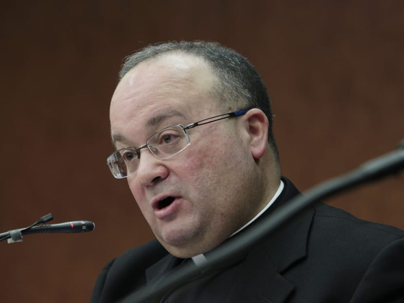 In this Feb 8, 2012 file photo, Monsignor Charles Scicluna, the Holy See's chief sex crimes prosecutor, meets journalists in Rome. Photo: AP