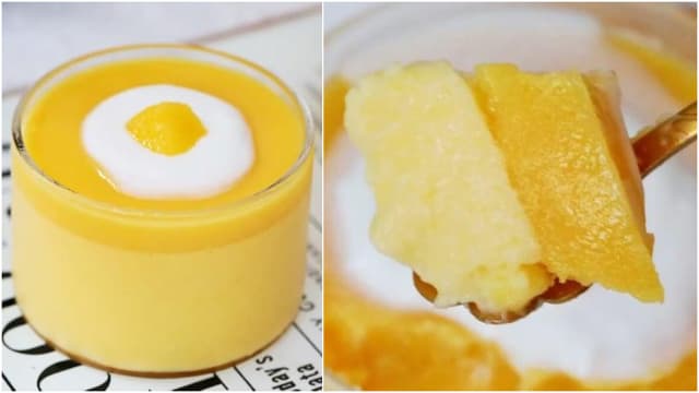 食谱：芒果酸奶慕斯