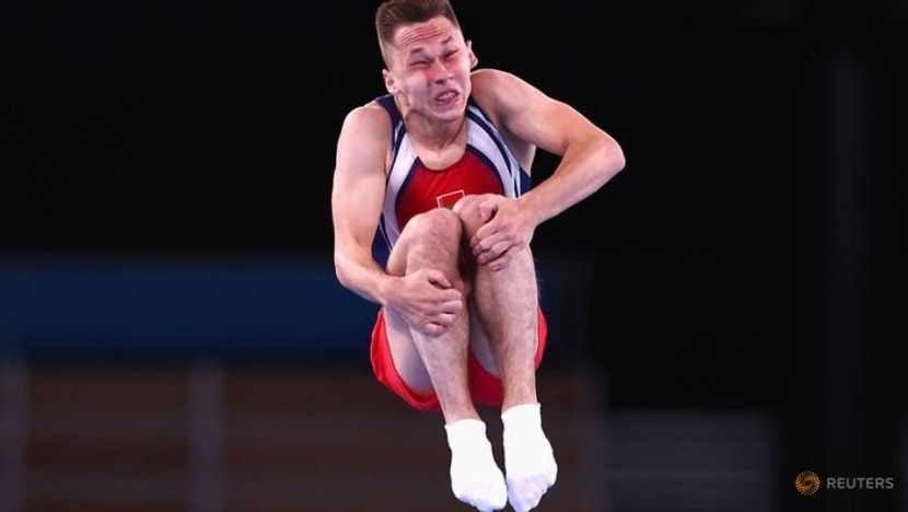 Olympics-Gymnastics-Belarusian Litvinovich wins men's trampoline gold Olympics-Gymnastics-Belarusian Litvinovich wins men's trampoline gold