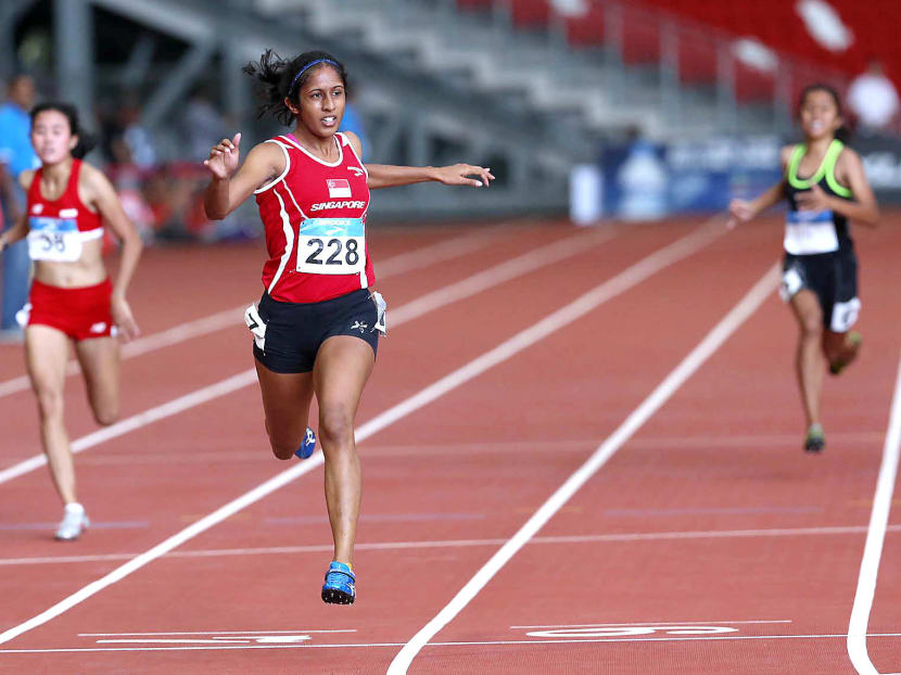 Singapore Athletics president Ho Mun Cheong says it does not make sense to excluse Shanti Pereira from the 4x100m relay squad as she is Singapore's best female sprinter. Photo: Wee Teck Hian/TODAY