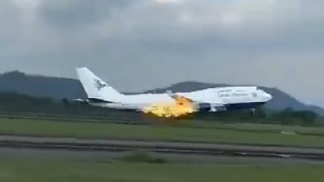Garuda Indonesia flight makes emergency landing after engine fire