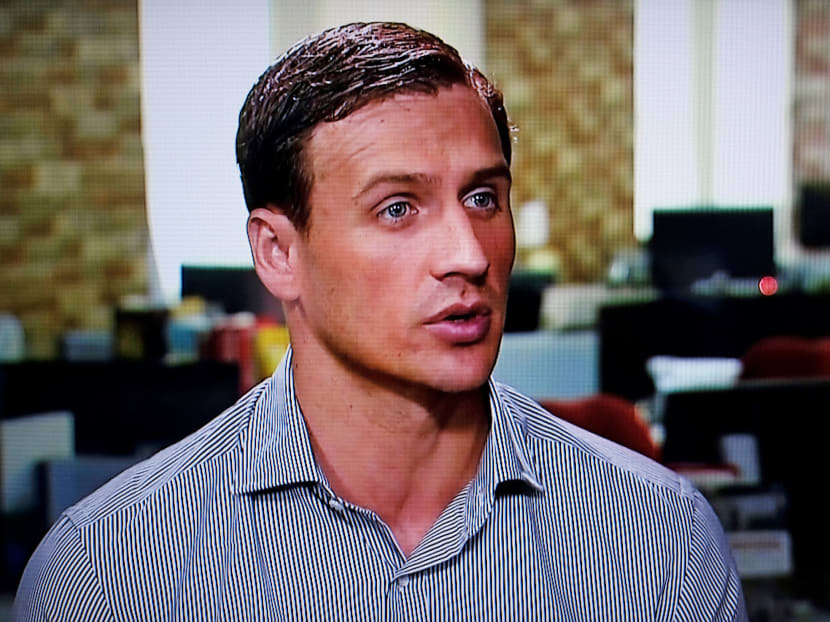 US Olympic gold medeallist swimmer Ryan Lochte at an interview with Globo TV on Aug 20. Photo: Reuters