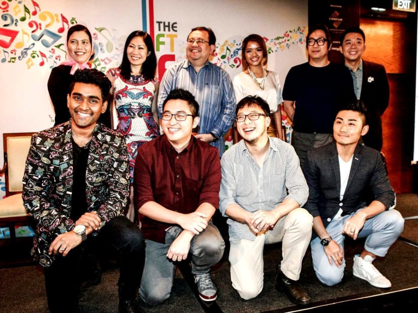 The singers, judges and songwriters at the Gift Of Song press conference. Photo: Jason Ho