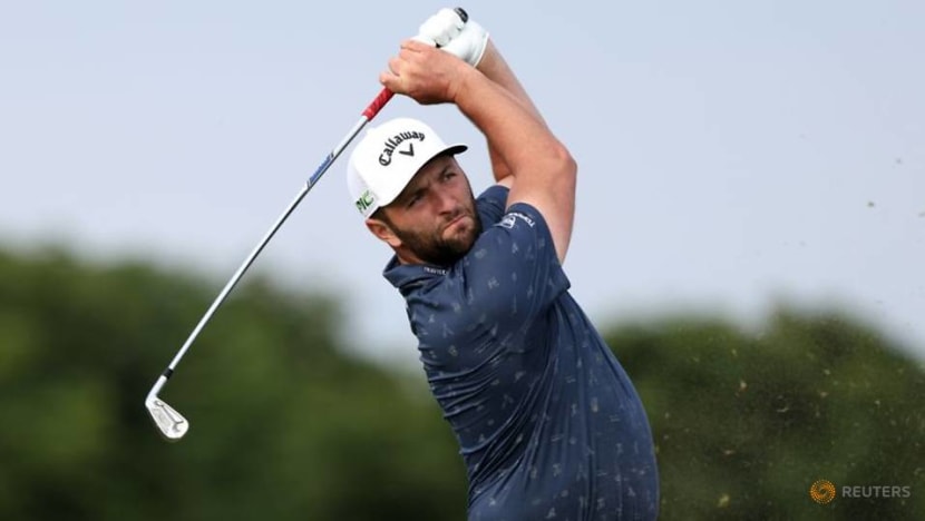 Golf-Rahm earns share of halfway lead at Scottish Open