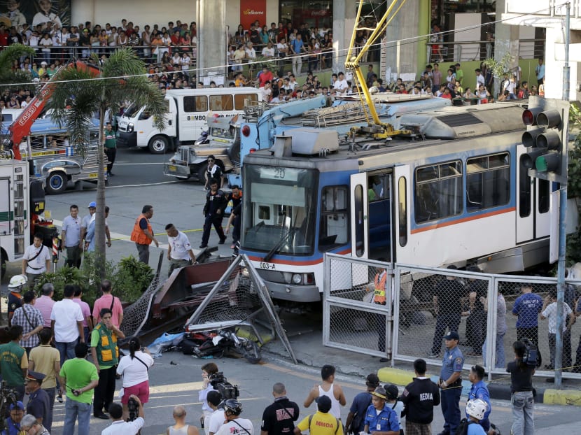 Philippine train rams barrier, leaves scores injured