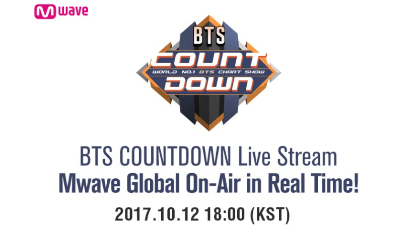 BTS COUNTDOWN to Live Stream Through Mwave