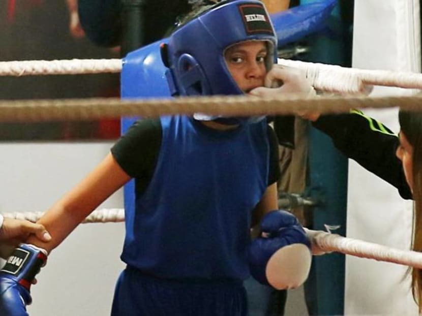 Palestinian girls compete in a rare Gaza boxing contest Palestinian girls compete in a rare Gaza boxing contest